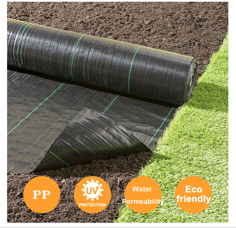 Greenhouse PP Woven Weed Control Mat / Ground Cover Mesh Fabric