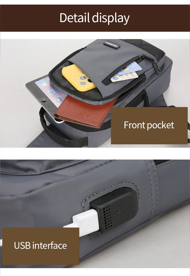 Customized Fashion Other Cheron 1PC/PP 28*17*6cm China Fanny Pack Crossbody Sling USB Bag