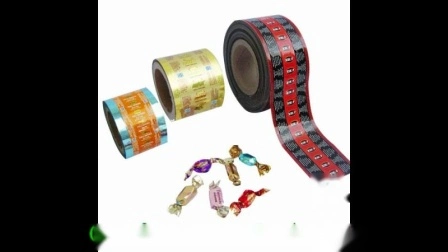 Rotolo di pellicola iridescente ritorto, pellicola per avvolgere caramelle, rotolo di pellicola per imballaggio alimentare, materiale di imballaggio flessibile